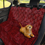 Red And Black African Ethnic Print Pet Car Back Seat Cover