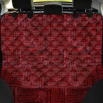 Red And Black African Ethnic Print Pet Car Back Seat Cover