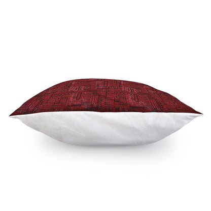 Red And Black African Ethnic Print Pillow Cover