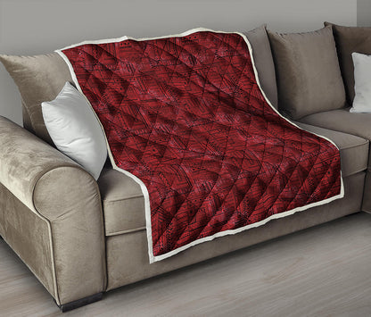 Red And Black African Ethnic Print Quilt