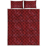 Red And Black African Ethnic Print Quilt Bed Set
