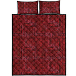 Red And Black African Ethnic Print Quilt Bed Set