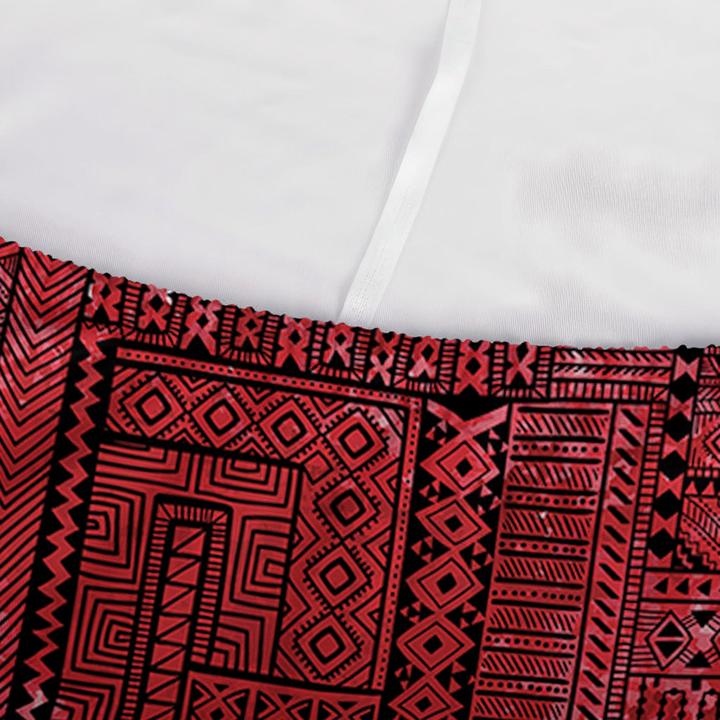 Red And Black African Ethnic Print Sofa Cover