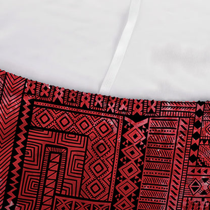 Red And Black African Ethnic Print Sofa Cover