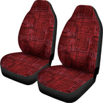 Red And Black African Ethnic Print Universal Fit Car Seat Covers