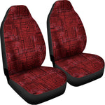 Red And Black African Ethnic Print Universal Fit Car Seat Covers