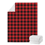 Red And Black Buffalo Check Print Blanket