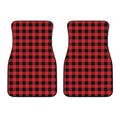 Red And Black Buffalo Check Print Front Car Floor Mats