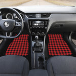 Red And Black Buffalo Check Print Front Car Floor Mats