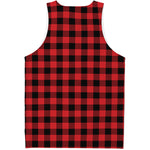 Red And Black Buffalo Check Print Men's Tank Top