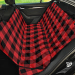 Red And Black Buffalo Check Print Pet Car Back Seat Cover