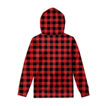 Red And Black Buffalo Check Print Pullover Hoodie