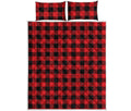 Red And Black Buffalo Check Print Quilt Bed Set