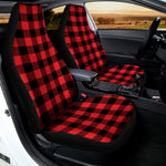 Red And Black Buffalo Check Print Universal Fit Car Seat Covers