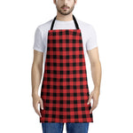 Red And Black Buffalo Plaid Print Apron