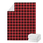 Red And Black Buffalo Plaid Print Blanket
