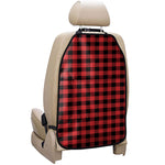 Red And Black Buffalo Plaid Print Car Seat Organizers