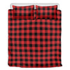 Red And Black Buffalo Plaid Print Duvet Cover Bedding Set