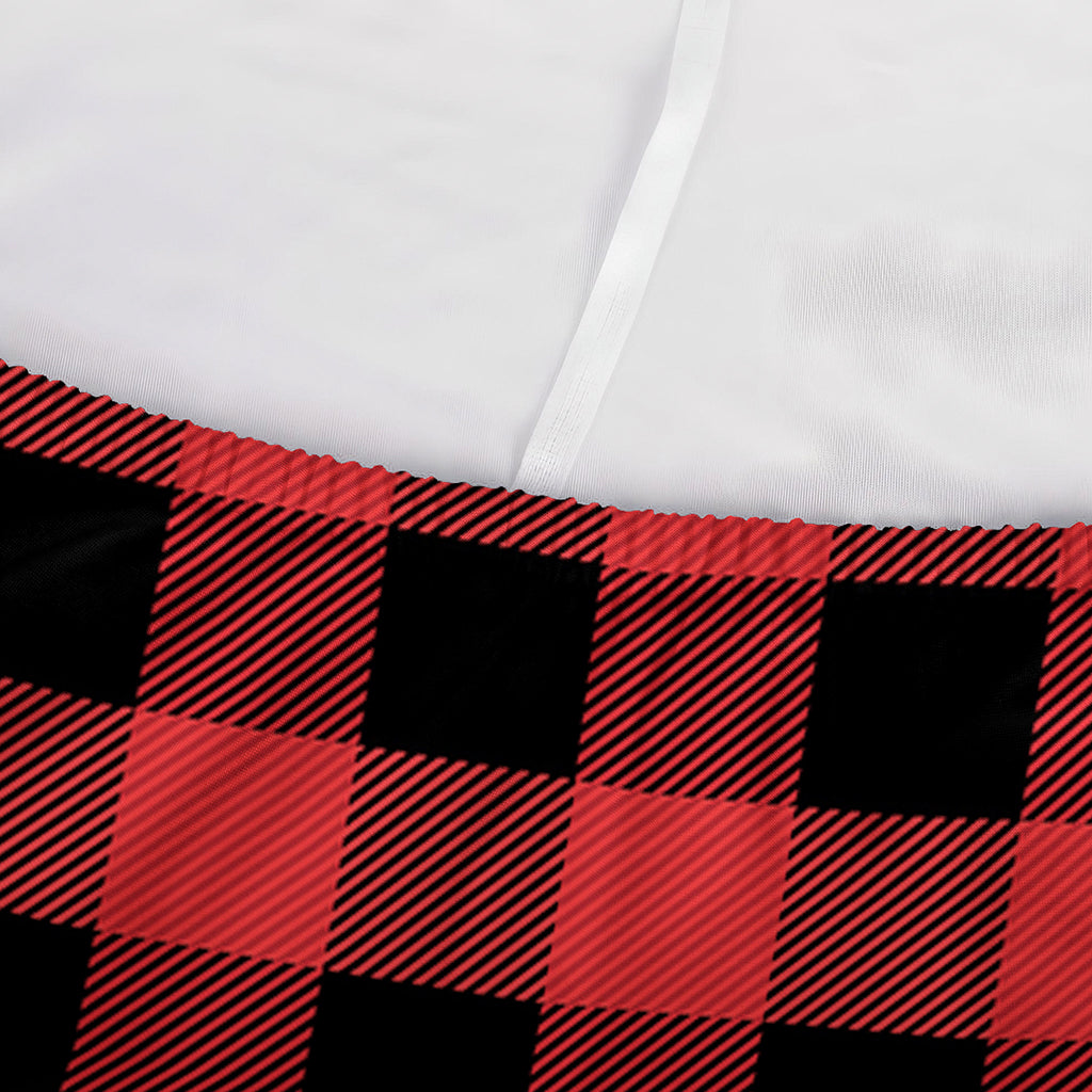 Red And Black Buffalo Plaid Print Sofa Cover