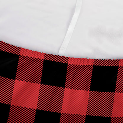 Red And Black Buffalo Plaid Print Sofa Cover
