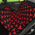 Red And Black Bull Skull Pattern Print Pet Car Back Seat Cover