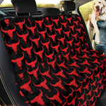 Red And Black Bull Skull Pattern Print Pet Car Back Seat Cover
