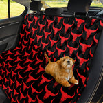 Red And Black Bull Skull Pattern Print Pet Car Back Seat Cover