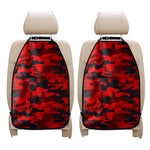 Red And Black Camouflage Print Car Seat Organizers
