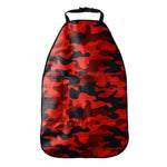 Red And Black Camouflage Print Car Seat Organizers