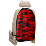 Red And Black Camouflage Print Car Seat Organizers