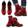 Red And Black Camouflage Print Men's Boots GearFrost