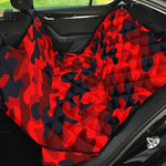 Red And Black Camouflage Print Pet Car Back Seat Cover