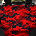 Red And Black Camouflage Print Pet Car Back Seat Cover