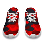 Red And Black Camouflage Print Sport Shoes GearFrost