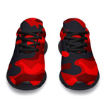 Red And Black Camouflage Print Sport Shoes GearFrost