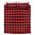 Red And Black Check Pattern Print Duvet Cover Bedding Set