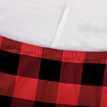 Red And Black Check Pattern Print Sofa Cover