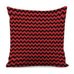 Red And Black Chevron Pattern Print Pillow Cover