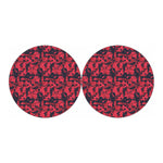 Red And Black Digital Camo Pattern Print Car Coasters