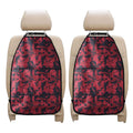Red And Black Digital Camo Pattern Print Car Seat Organizers