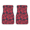 Red And Black Digital Camo Pattern Print Front Car Floor Mats