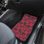 Red And Black Digital Camo Pattern Print Front Car Floor Mats