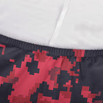 Red And Black Digital Camo Pattern Print Sofa Cover