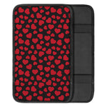 Red And Black Heart Pattern Print Car Center Console Cover