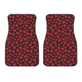 Red And Black Heart Pattern Print Front Car Floor Mats