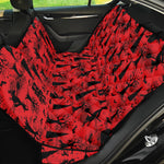 Red And Black Horror Witch Pattern Print Pet Car Back Seat Cover