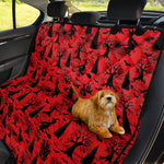 Red And Black Horror Witch Pattern Print Pet Car Back Seat Cover