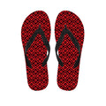 Red And Black Japanese Pattern Print Flip Flops