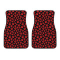 Red And Black Paw Pattern Print Front Car Floor Mats