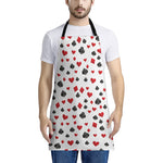 Red And Black Playing Card Suits Print Apron